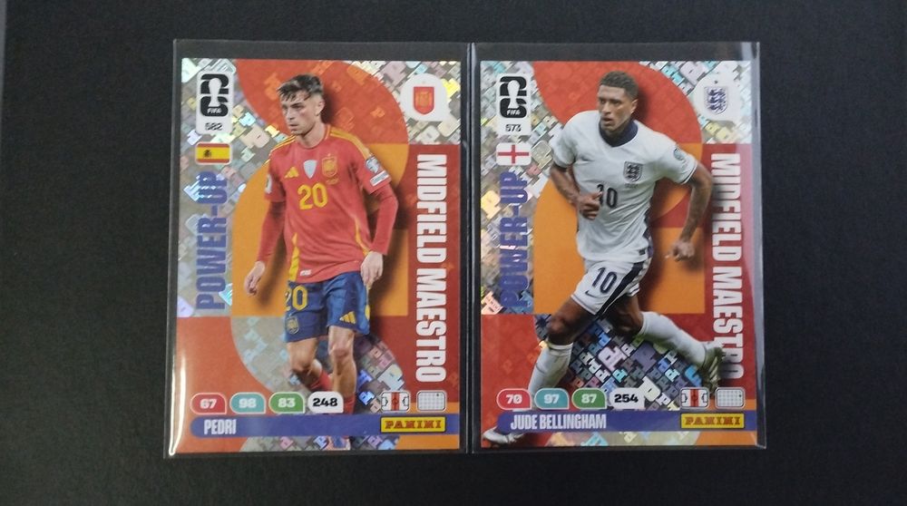 WC 2026 adrenalyn XL, power up cards, Pedro e Belingham