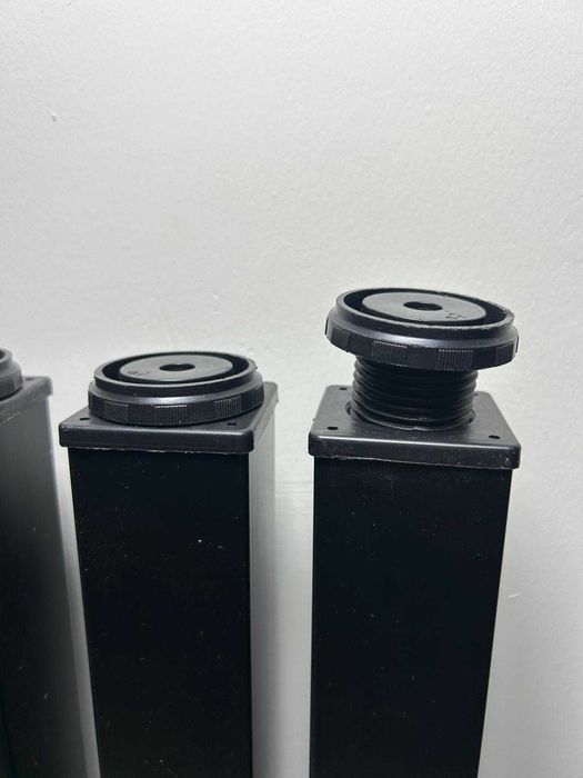Metalowe nogi do stołu 60 cm regulowane 4 szt czarne 50x50 mm