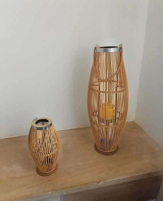 Lanternas decorativas de bambu
