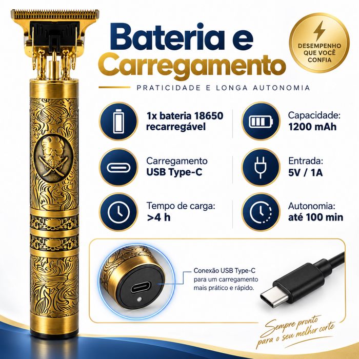 Máquina de Cortar Cabelo Profissional