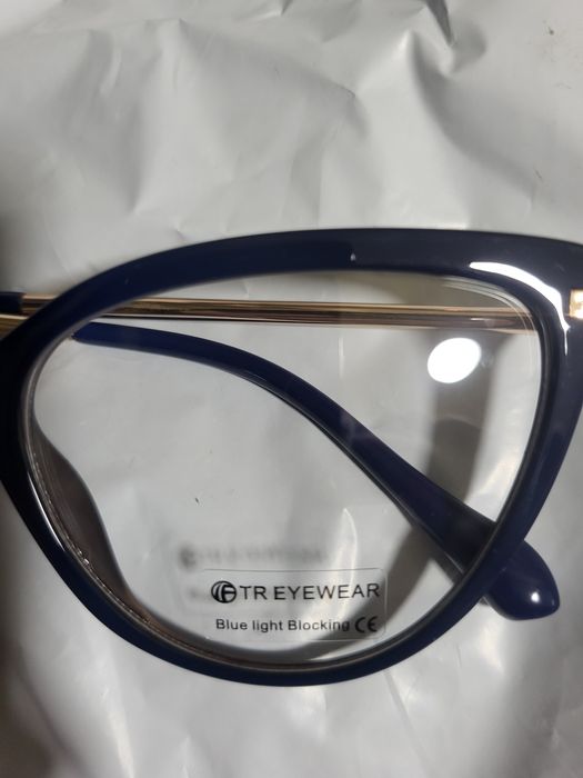 Okulary zerowki granatowe i zlote