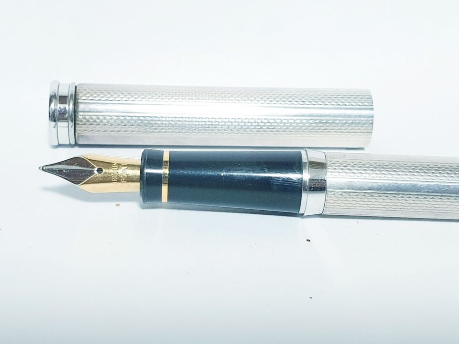 fantástica caneta de tinta permanente Pedro Durón em prata 925