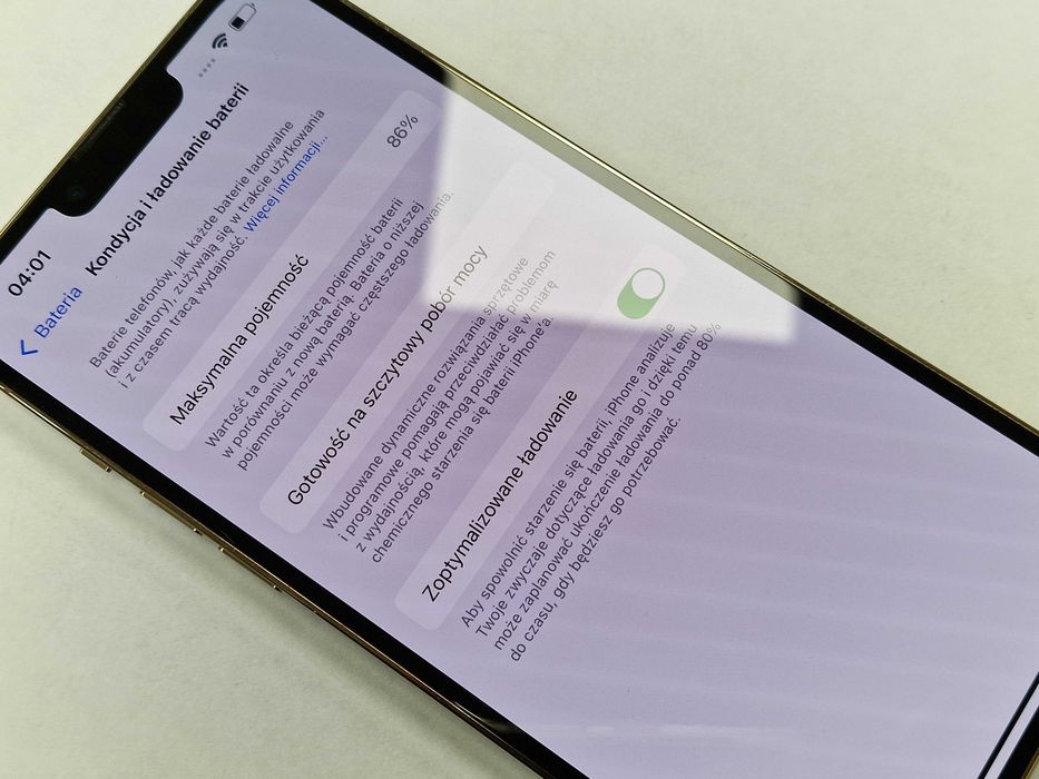 iPhone 13 Pro Max 128GB/ Gold/ Złoty/ Grade A-/ bateria 86%/ Gwarancja
