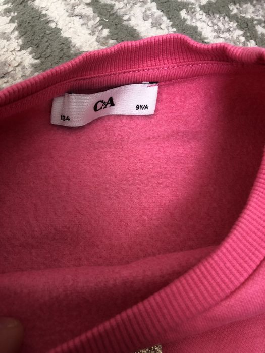 Bluzy dla bliźniaczek  różowe 2 szt .rozm 134