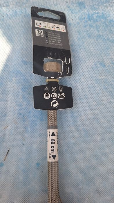 Wężyk w oplocie ,przyłącze , do baterii , 1/2"-1/2" , m10 -3/8"