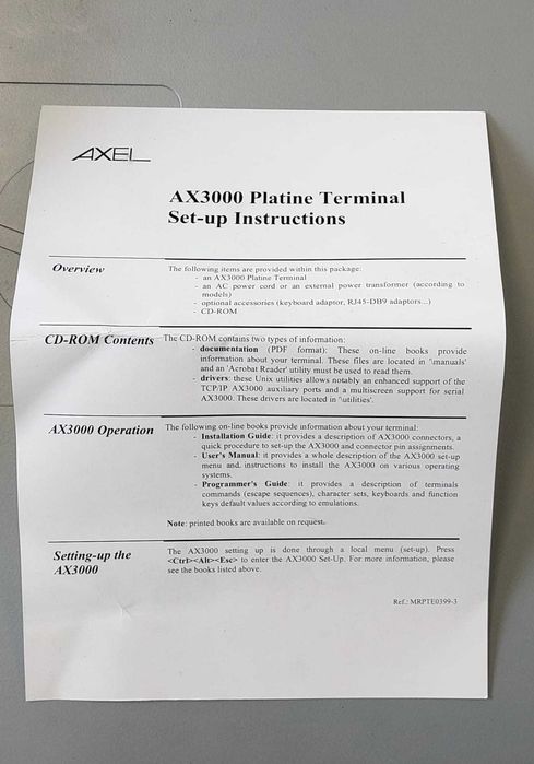 Thin client Axel Platine Terminal M65B64729676153345122