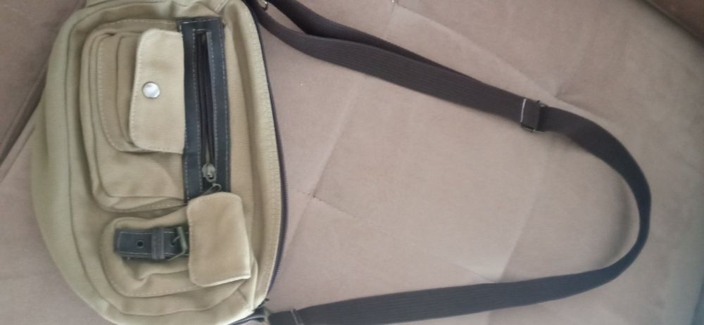 Bolsa tecido verde safari