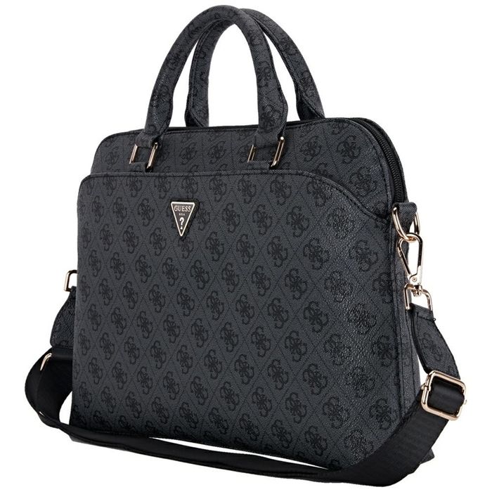 Guess 4G Zipper Pocket Triangle Logo - Torba na notebooka 15" (czarny)