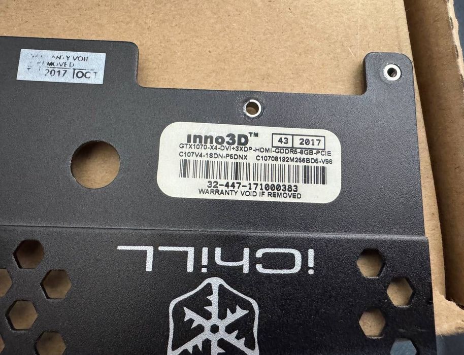 Охолодження відеокарти INNO3D GTX1070