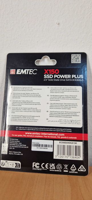 SSD 240G Novo na embalagem