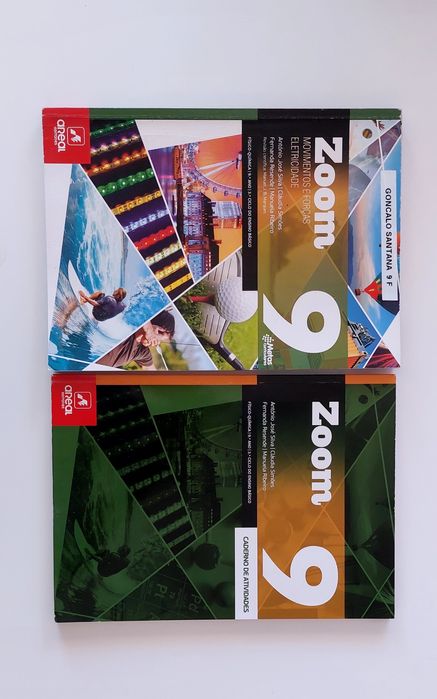 Manual / Livro + caderno  fisico quimica 9 ano , zoom 9