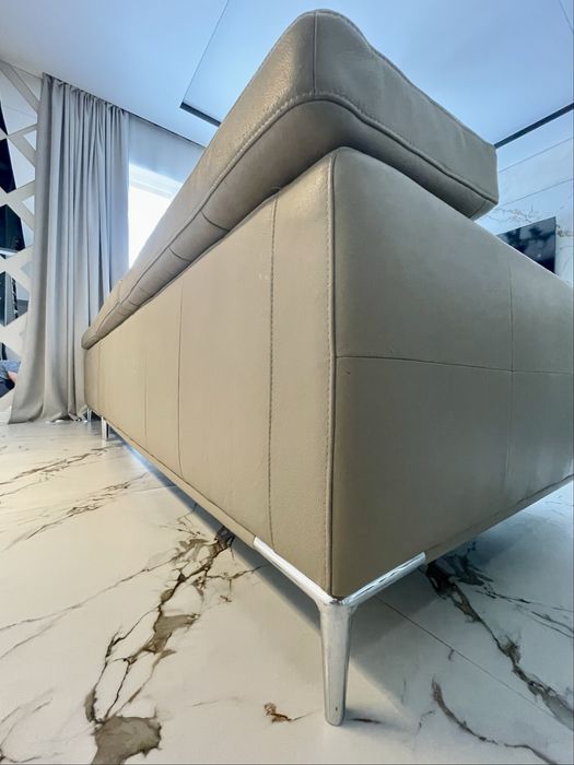 Ekskluzywny narożnik skórzany – brązowy, naturalna skóra, Domar