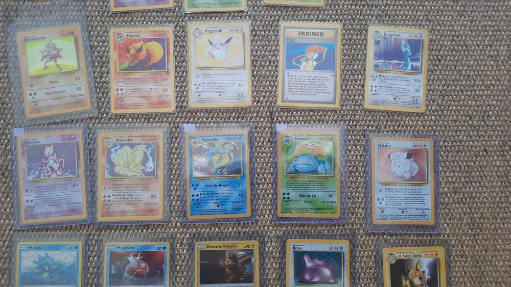 Cartas Pokémon Base Set / Gym Heroes e Promo - Raras Português e Inglês - Near Mint / Excelentes