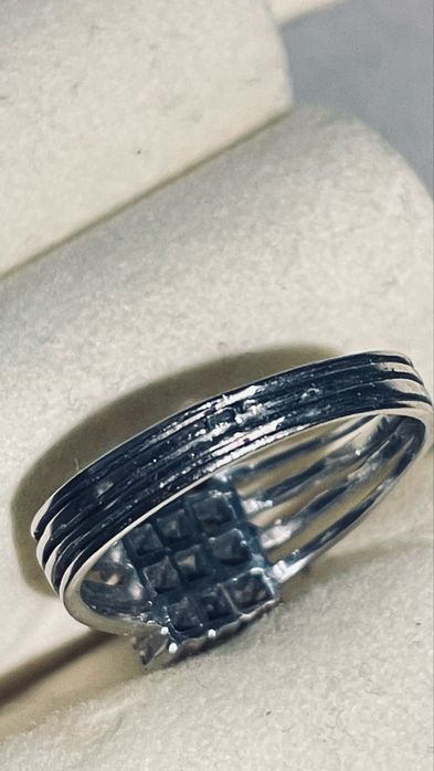 Anel de ouro branco 19.2k