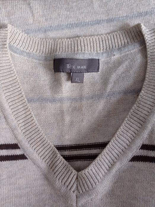 Bawełniany sweter w paski TeX r XL