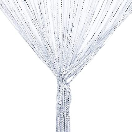 Firana, zasłona sznurkowa Vidillo 100 x 200 cm biała