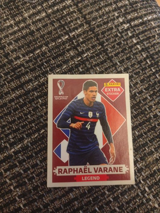Raphael Varane extra sticker Legend mundial 2022