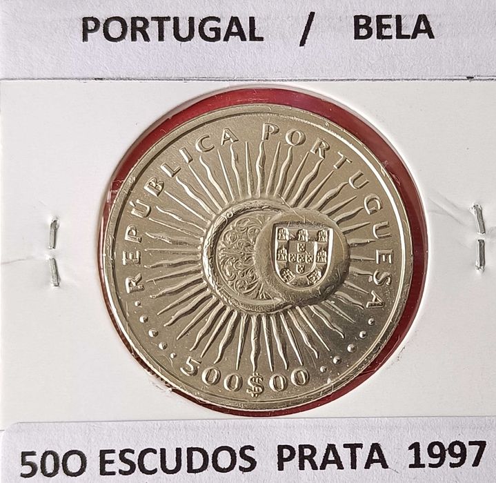 500 escudos prata 1997 centenário da morte Padre Antônio Vieira.