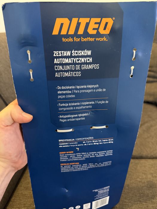 NITEO Zestaw Ścisków Stolarskich Automatycznych 4 szt. | Szybkozaciskowe