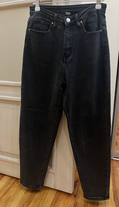 Джинси мом чорні розмір наш 27-28