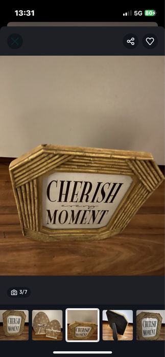 Rzeźbiona  ramka bambus styl boho pracownia florystyczna/plastyczna