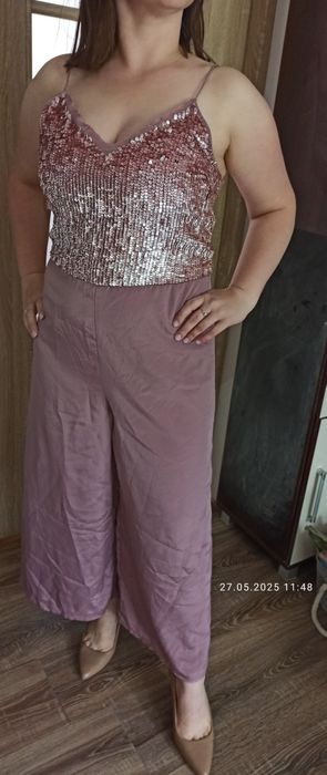 Kombinezon cekiny asos 40 kuloty cekiny culotte