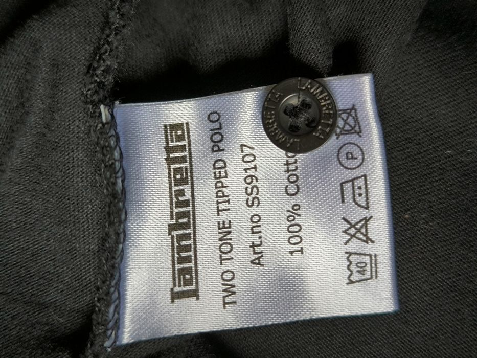 Lambretta koszulka polo męska XXL czarna szachownica lato