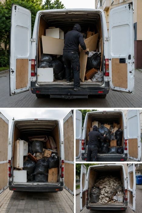 Wywóz odpadów gabarytów starych mebli odbiór śmieci po budowie utylizacja gabaryty Olsztyn odbieramy stare meble kontener kontenery tani odbiór tanio