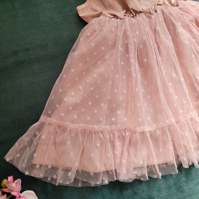 Pudrowa Chmurka Tiulu - Sukienka jak z Bajki!