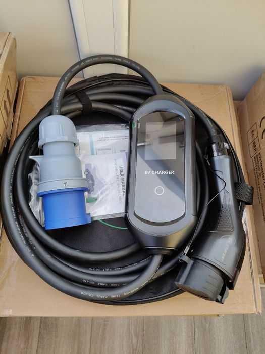 Зарядка 32A 7kw Type 1/Type2/Gbt Tesla Ev charger+wifi 5м кабель