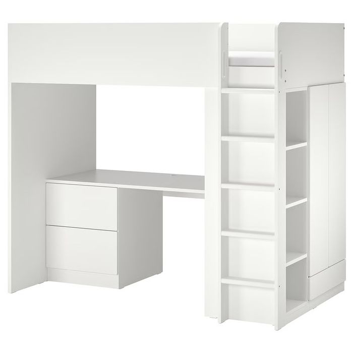 Cama com secretwria e guarda vestido