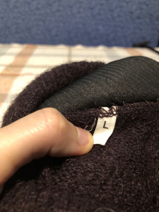 Brązowy welniany sweter golf pasiasty dlugi rękaw 100% welna, roz M-XL