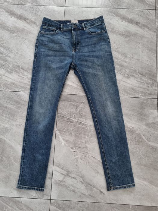 Next damskie spodnie jeansowe z wysokim stanem Supersoft Skinny Jeans rozm 32 super stan