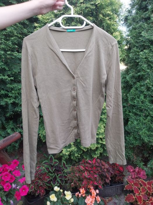 Ciemna zielona bluzka damska retro vintage m l khaki y2k
