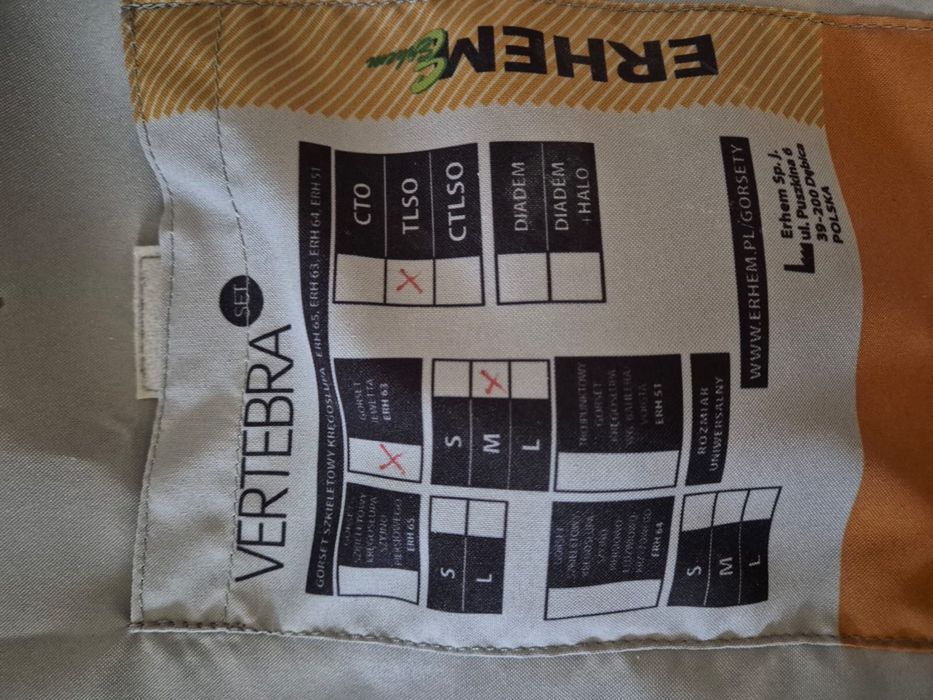 Medyczny gorset typu Jewetta (TLSO)