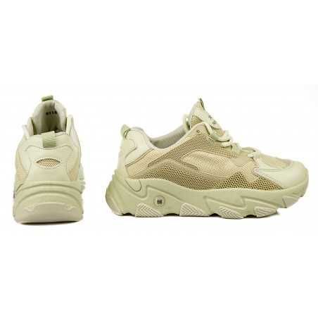 Sportowe sneakersy na grubej podeszwie zielone r 38