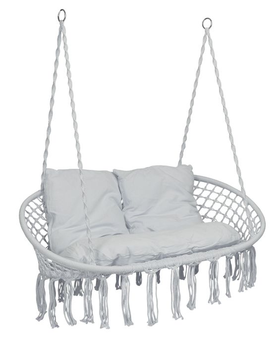 Huśtawka dwuosobowa w zestawie z poduszkami