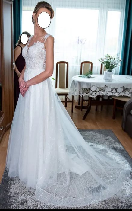 Suknia ślubna Leticia wraz z welonem Gratis Bolerko Okazja !!