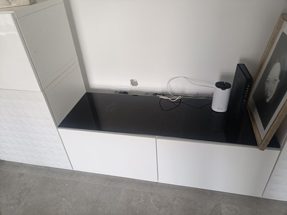 Tampos vidro IKEA besta 120x40