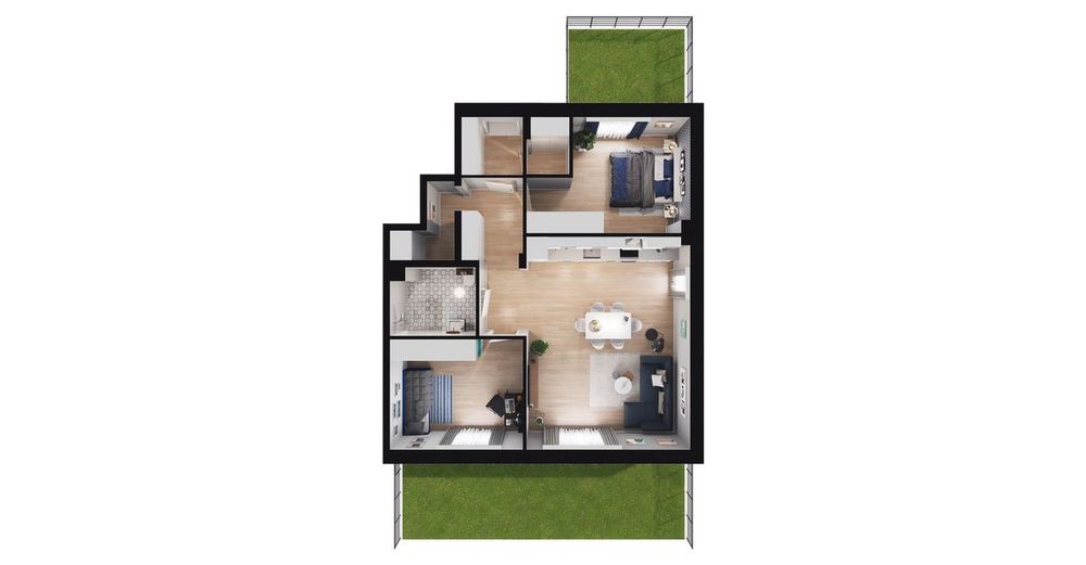 3-pokojowe mieszkanie 66m2 + ogródek Bezpośrednio