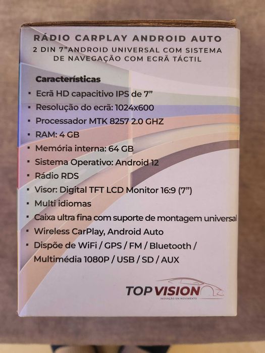 Rádio Carplay Android Auto