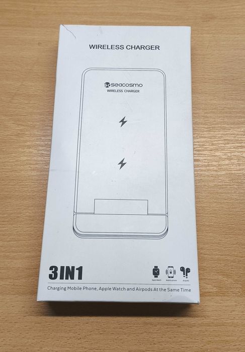 Seacosmo ładowarka indukcyjna 3w1 do iPhone BIAŁY [2374]