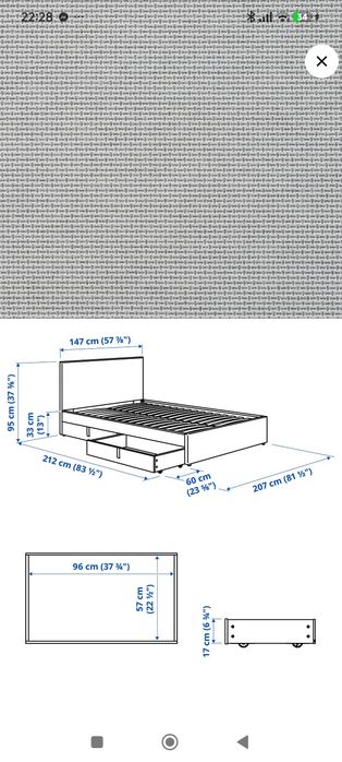 Cama de casal IKEA Gladstad