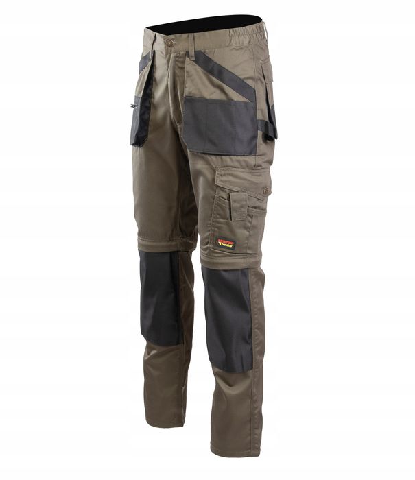 Spodnie Robocze Długie Brixton Apsp R. 56 Khaki Odpinane Nogawki