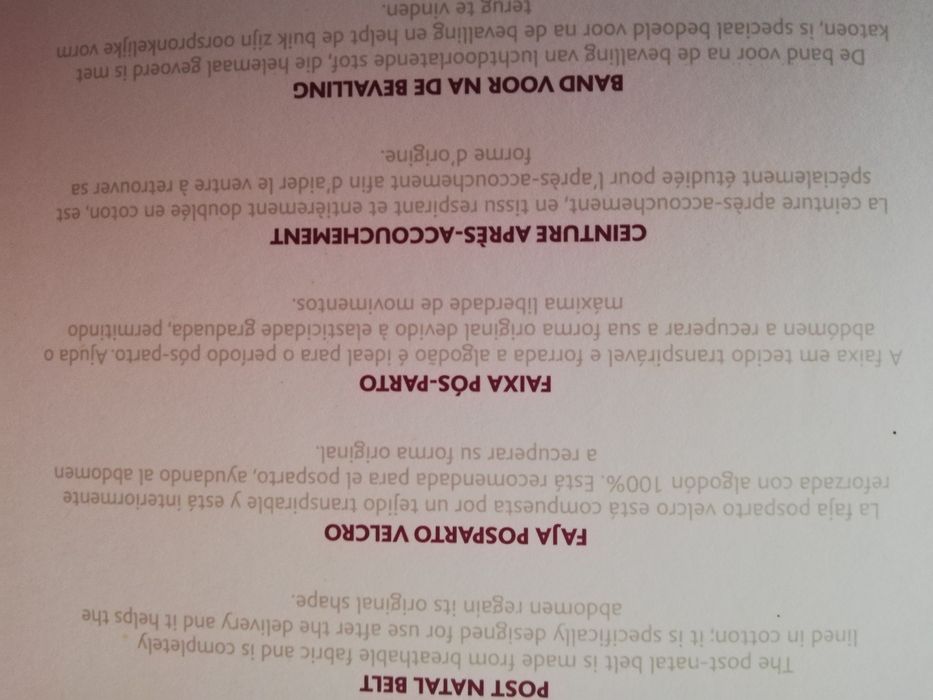 Cinta Pós Parto - Marca Chicco - Tamanho S