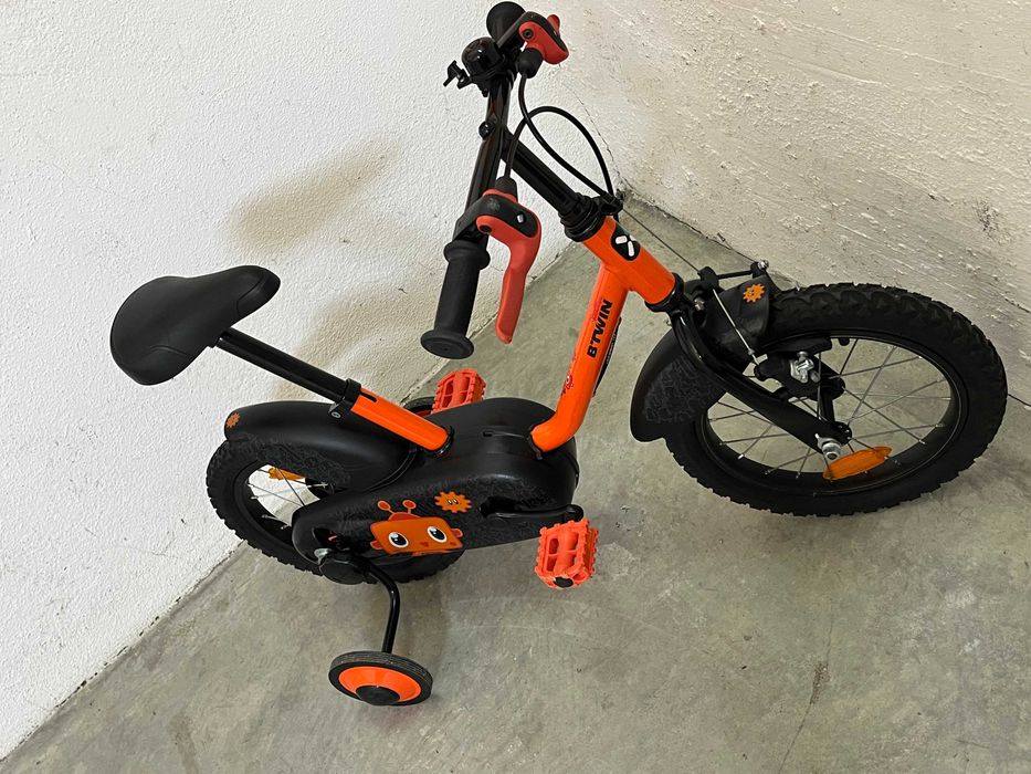 Bicicleta criança roda 14 ideal 3 - 5 anos com rodinhas