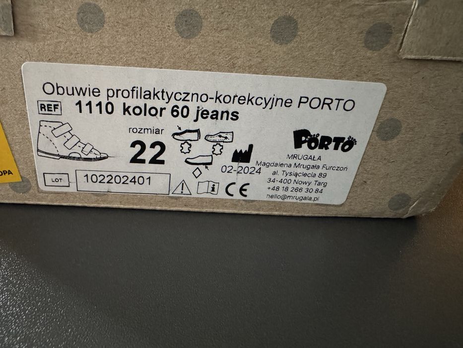 PORTO Mrugała – buty profilaktyczne r. 22 | nieużywane