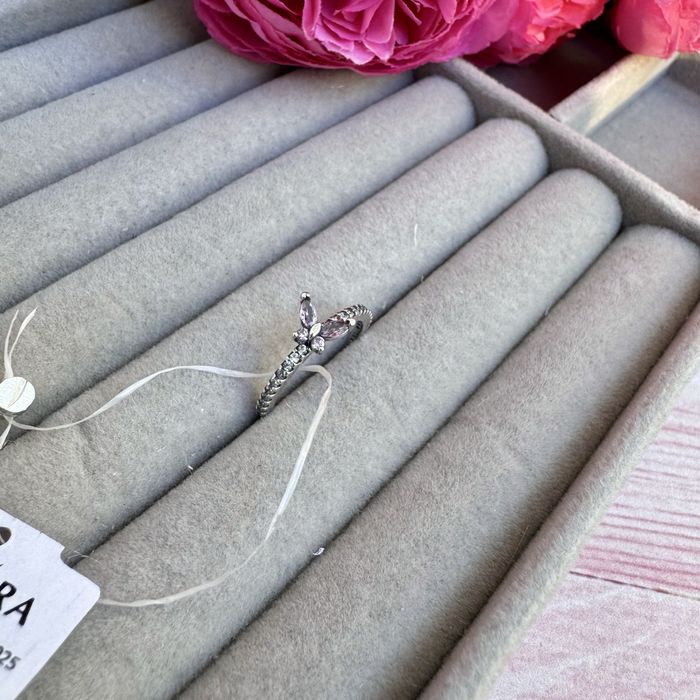 Каблучка Пандора Pandora оригінал кільце Кольцо «Рожевий метелик» нова