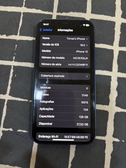 Iphone 12 azul 128gb