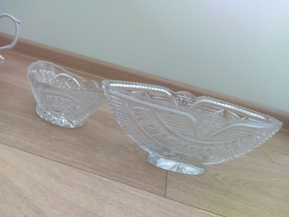 хрусталь Кришталева піала салатниця пара комплект
